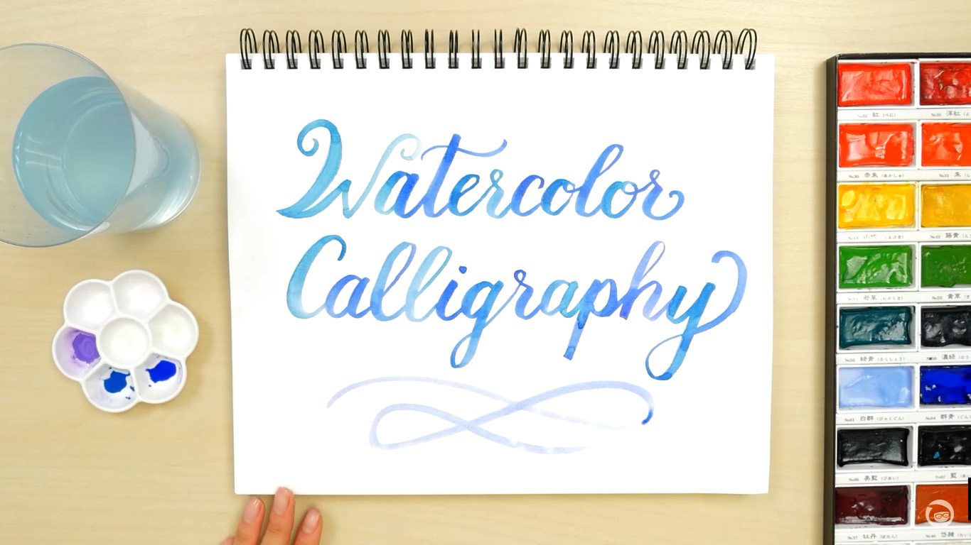 Negative Space Lettering with Watercolours